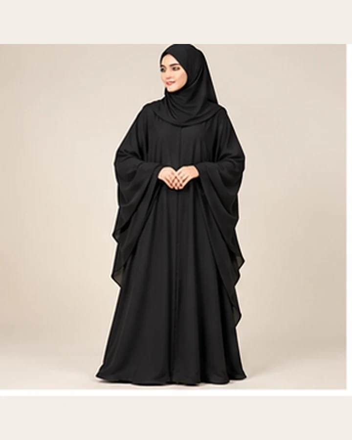 Premium Dubai Nida Borka – Navy Blue 033