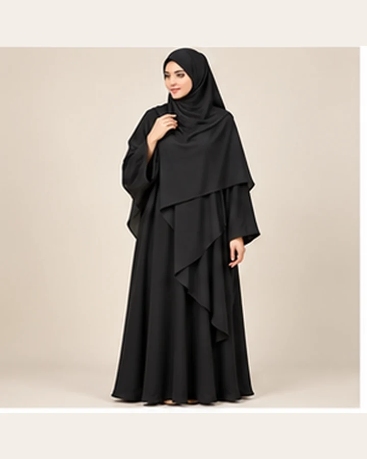 Umbrella Cut Borka – Black 009