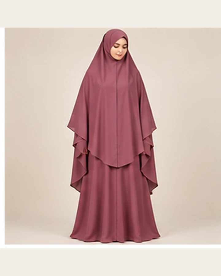 Korean Nida Abaya – Maroon 056